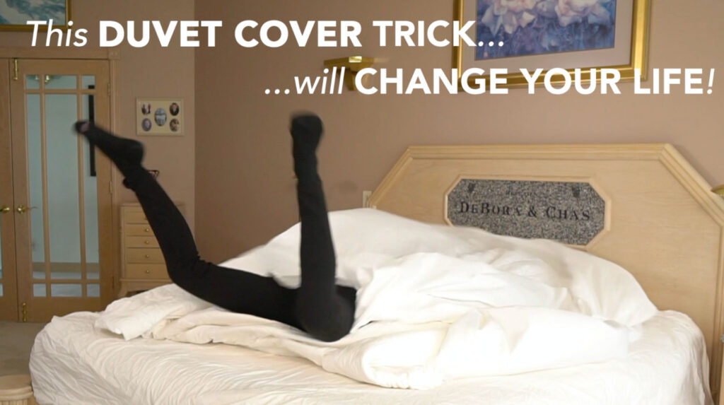 duvet cover trick tutorial how to